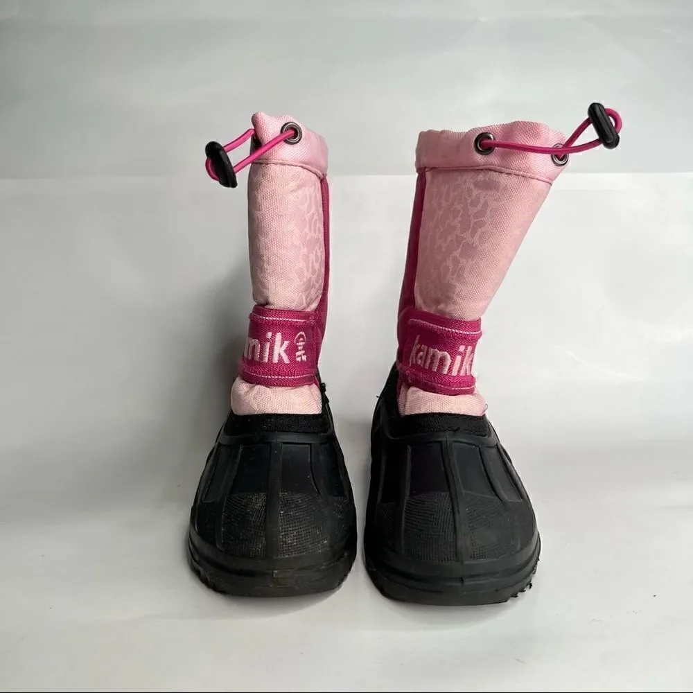 Kamik Pink and black Snowridge Snow boots